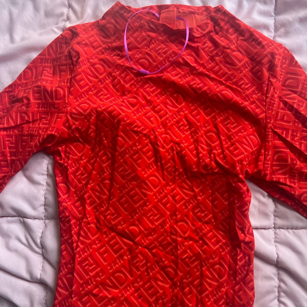 Redish/Orange Fendi Skims Bodysuit